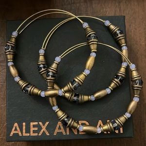 Rare Alex and Ani set of 3 Vintage beaded bracelets